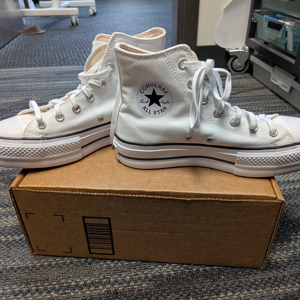 Converse White High-Top Sneakers